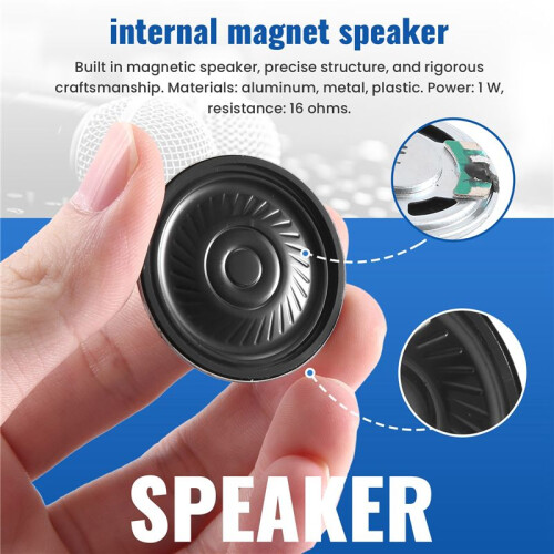 36mm 16 Ohm 1W aluminum housing internal magnet speaker 1