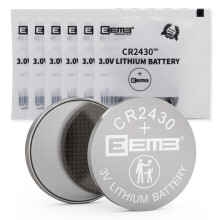 EEMB 6-Pack CR2430 Battery 3V Lithium 2430 Button Coin Cell Batteries DL2430 BR2430 for Remote Controls, Car Key Fobs, Electronic Candles, Glucose Mo