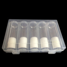KALLORY Transparent Plastic Coin Storage Tube Organizers for Coin Collectors Great for Protection and Sorting 6pcs