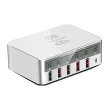 100W USB-hurtigopladningsstation med flere porte