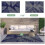 Tappeto da esterno reversibile impermeabile, 152x244 cm, blu e grigio 2