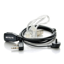 Retevis Walkie Talkie Earpiece, 2 Pin Security Headset, Surveillance Earpiece Compatible for Retevis RT24 RT27 eSynic UV-5R Baofeng 888S BF-88E Kenwo