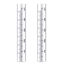 Tube de rechange pour pluviomètre, fond plat, en verre (lot de 2)
