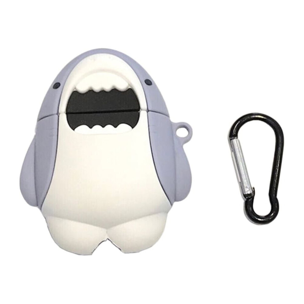 1Pcs Shark Shape Silicone Earphone Case Creative Design Protective Shell For 9130661703789