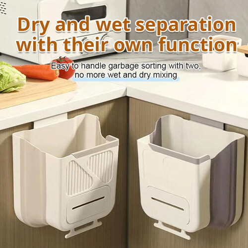 Hanging Kitchen Waste Basket Foldable Compost Bin 10L 2