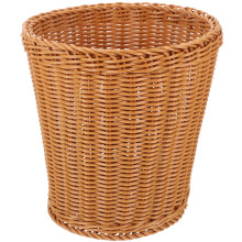 Aufbewahrungskorb aus braunem Kunstrattan, 24,5 x 21 x 16 cm