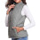 Vest for Women Winter Fall Basic Button Vest Solid Keep Warm Sleeveless Jacket with Pocket,Gray 7
