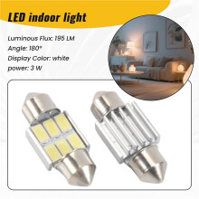2 x 31 mm 6 5630 SMD LED Festoon Indoor Lighting 3W 195LM 6500K