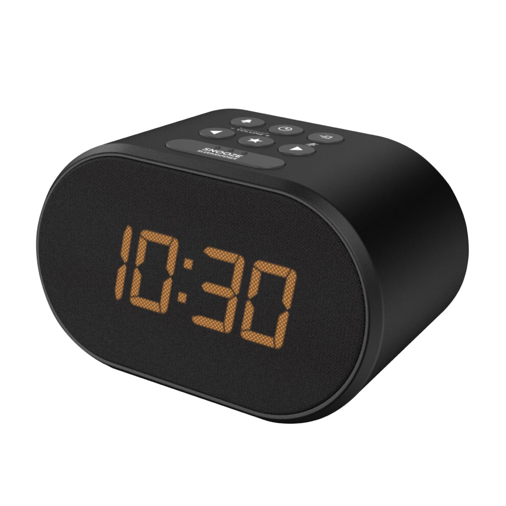 Alarm Clocks Bedside, Radio Alarm Clock, Mains Powered Or Battery, Fm Radio, Usb Charging Port, 5 Step Dimmable Display, Non Ticking, Led Displ I-Box