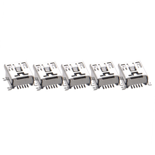 5 Pcs  USB Type B Female Port 5-Pin 180 Degree SMD SMT PCB Jack Socket 1