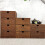 Bureau-organizer van hout, lade-opbergbakken, bruin 6