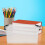 7L Clear Office File Storage Box with Lid, Document Organizer Container 7