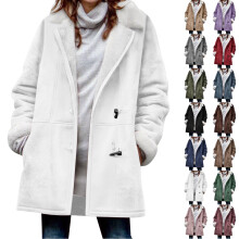 Manteau d'hiver grande taille pour femme, veste matelassée chaude à manches longues, imprimé floral uni, doudoune avec poches
