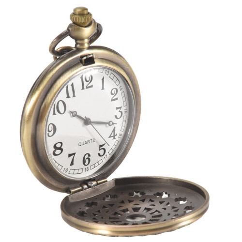 Retro Antique Bronze Spiderweb Pattern Pocket Watch Quartz Clock Necklace Pendant 2