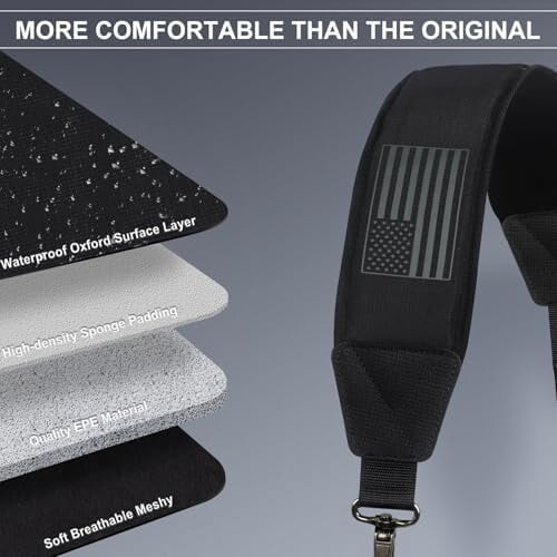 Golf Bag Shoulder Strap, Single Padded Adjustable Straps Universal Replacement 1