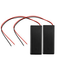 2 x 2 x AAA 3 V Battery Holder Case Box Wire / OFF m Cover