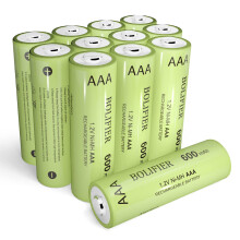 BOLIFIER Solar Lights Battery AAA 1.2V 600mAh Ni-MH Tripe A Solar Rechargeable AAA Battery for Outdoor Solar Lights and Universal Household Devices (