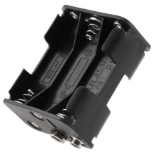 Doppio Lato Caricato A Molla 6 x 1.5 V AA Portabatterie Custodia Box Nero
