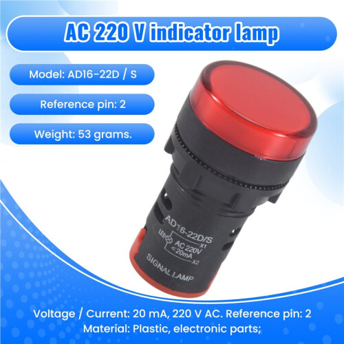 Red, yellow-green light lamp 22 mm LED  display panel AC 220 V 3 pcs 2