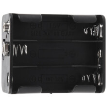 Double Side Spring 6 x 1.5 V AA Battery Holder Case Box Black