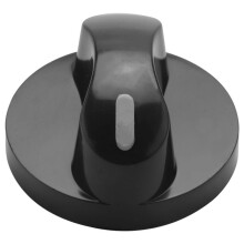 Perilla de rango fogon de gas de plastico de cocina Control del horno Perilla giratoria Negro