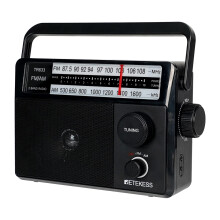 Retekess TR633 Battery Radio Portable, Transistor Radio, AM FM, External Antenna,Transistor,Headphone Jack,Large Speaker,Portable Radios Mains and Ba