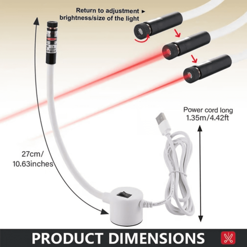 3-in-1 naaimachinelamp met verstelbare draad, 1