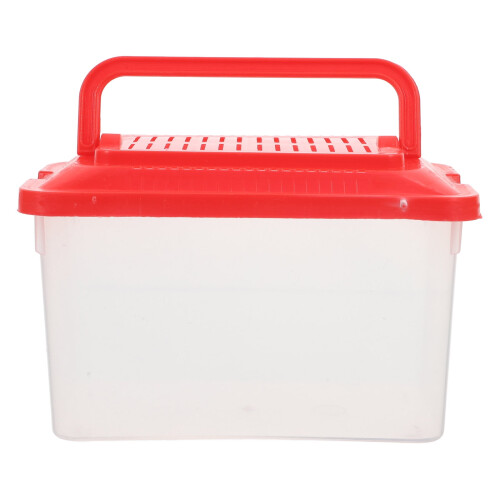 Fish Tanks Red Plastic for Pet Care 1Pcs