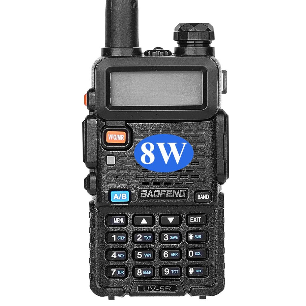 Baofeng Bf Uv-5R 8-Watt Dual Band Two-Way Radio (144Mhz-146Mhz Vhf & 430Mhz-440Mhz Uhf) Includes Full Kit, Black 52133800