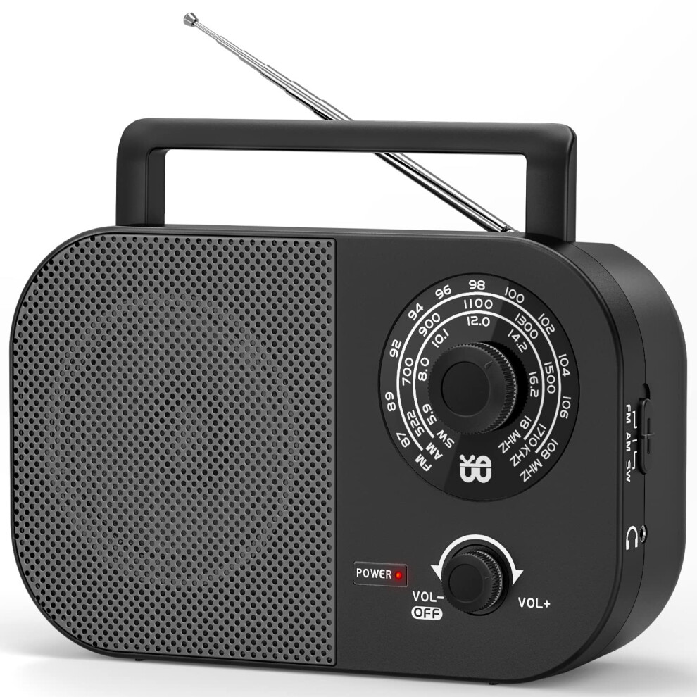 Portable Radio Am, Fm, Sw, Fm Portable Radio, Mains And Battery Powered For Optimum Reception, Built-In Speaker And Headphone Jack For Home/Outdoor/C 46357267