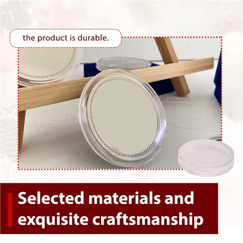 10 pcs Small round transparent plastic coin capsules box 20mm 2