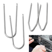 BRITECO 4PCS Car Radio Removal Tool Kit - U & V Shape Universal Audio Release Keys, Professional Auto Stereo Removal Set for Easy Access & Repair