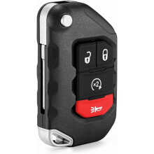 Smart Key Fob Replacement Compatible with Jeep Wrangler 2018–2024 & Gladiator 2020–2024, 433MHz, OHT1130261, ID4A