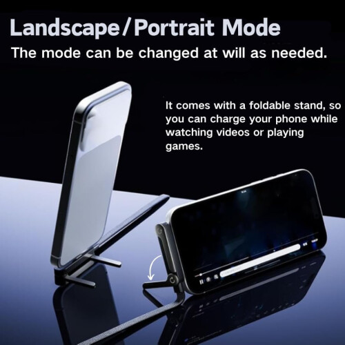 Carregador de celular lateral com suporte e apoio invisíveis. 2