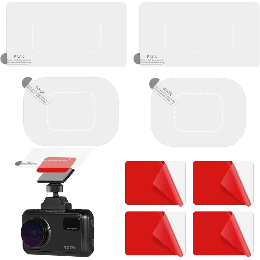 Lucthy Double-Sided Sticker Adhesive Pad And Car Windshield Electrostatic Film, Dashcam Sticky Pads Replacement For Windscreen Windshield Dash Cam Mo 47956346