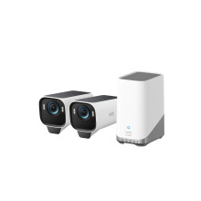 eufy Security eufyCam S3 Pro 2-Cam Kit Solar Security Camera Outdoor Wireless with Solar Panel, Colour Night Vision, 4K, Forever Power 2.0, Face Reco
