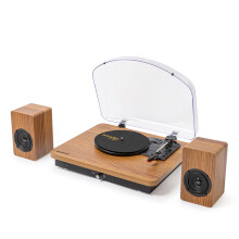 Roxel VRP-90 Turntable with Stereo Speakers,Vinyl Record Player with speaker, 3 Speed 3 Size Belt Driver Turntable for Entertainment and Home Decorat