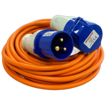 Crusader Products 10M Extension Lead Cable - Heavy Duty, 240V 16amp Camping Caravan Hook Up Cable Orange High Vis Orange Mains Power - Perfect For Ca