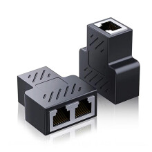 AYMBH RJ45 Splitter Connector Female to Female Network Adapter - 1 to 2 Dual Socket Ethernet CAT 5/CAT 6 LAN Adapter - Ideal for Cable Extension and