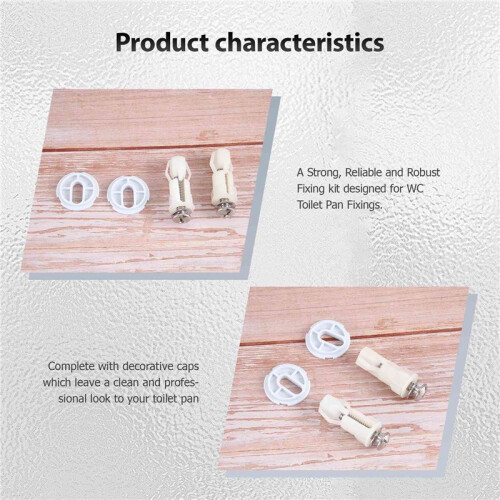 Toilet  Hinges Screws WC Hole Fixing Easy Installation 2 Pack 2