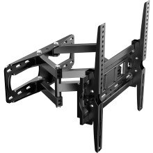 JXMTSPW Full Motion TV Wall Bracket for 32-70 Inch Curved Flat Screens TVs,Swivel Wall Mount Max VESA 400x400mm Holds up to 45kg,Adjustable Up and Do