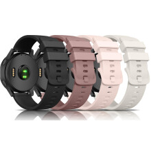 4 Pack for Garmin Forerunner 245 Straps, Garmin Vivoactive 5 Strap, Venu SQ Strap, 20mm Soft Silicone Replacement Wristbands for Forerunner 55/645/24