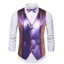 Men's Suit Vest Blouse Business Formal Dress Waistcoat Vest with 2 Pockets Single Breasted Printed Slim for Suit or Tuxedo