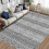 Χαλί boho σε μαύρο χρώμα με φθαρμένα σχέδια 20x25 μέτρα 1