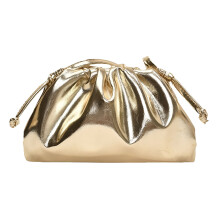 GASTROPOD Poșetă elegantă de seară, model nor, plisată, pentru petreceri și cină, 22 x 5 x 12 cm, poșete aurii pentru femei
