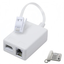 ADSL Microfilter & BT Plug Splitter to RJ11 - Noise-Free ADSL Filter for BT Sky Broadband Phone, Landline Modem Router Fax, Works with TalkTalk EE Vo