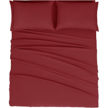 Ensemble de draps Queen Size – Luxe hôtelier, 1800 fils/cm², poches profondes, doux et respirant, infroissable et résistant à la décoloration,