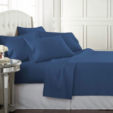 Ensemble de draps pour lit King Size, idéal pour les personnes qui ont chaud la nuit, ensemble 6 pièces en microfibre rafraîchissante avec 4 taies