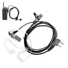 Walkie Talkie Earpiece with Mic, Ear Piece for Radio, Radio Earpiece 2 Pin, Walkie Talkie Headset Suitable for Retevis Baofeng Kenwood 2-pin, Securit