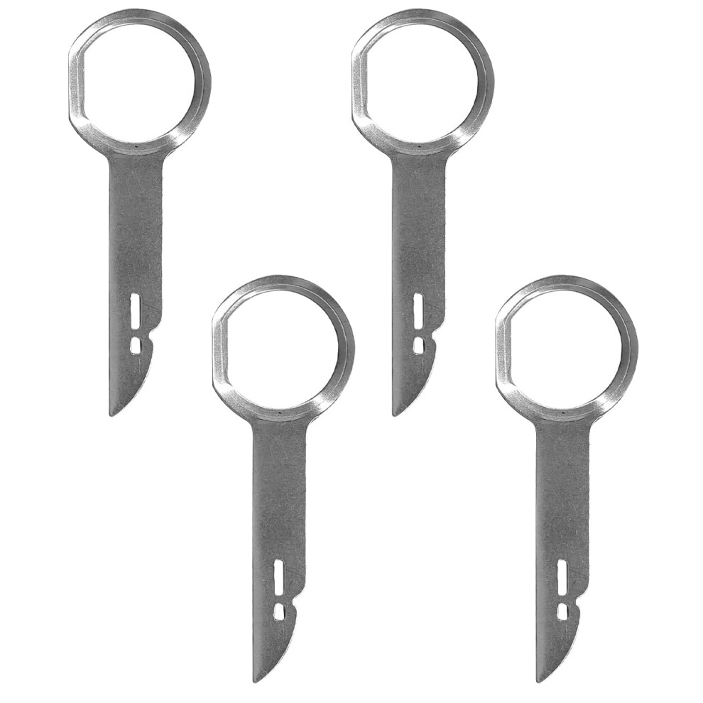 Professional Radio Removal Keys - 4Pc Stainless Steel Extraction Tool Set For Vw, Audi, Mercedes, Bmw, Ford Vehicles 40735535